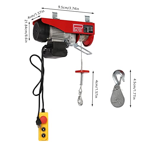 Winch eléctrico 1543 lbs 110V con control remoto miniatura 4
