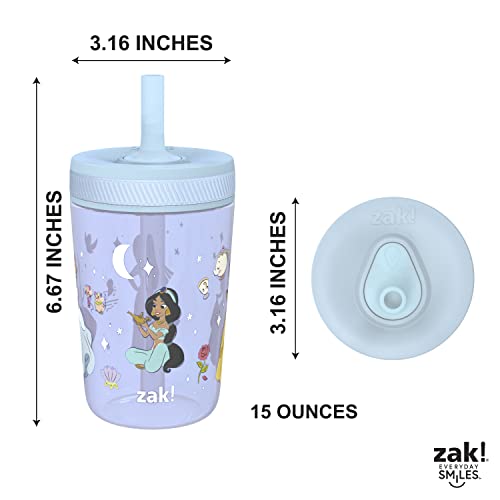 Zak Designs PNSE-U092 Disney Princess Kelso Toddler Cups For Travel Or Home, 15Oz 2-Pack Plastic Sippy Cups thumb #4