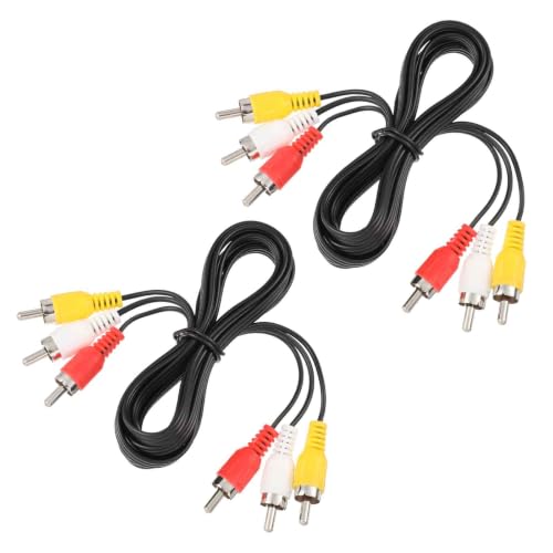 2 câbles audio vidéo composite RCA 5FT rouge/blanc/jaune