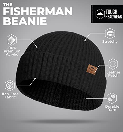 Tough Headwear Knit Beanie Winter Hat For Men And Women - Toboggan Cap - Warm Ribbed Stocking Hat, Fisherman Beanie #TOP2