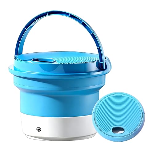 8.5L Foldable Portable mini Washing Machine Compact Washer with Spin Dryer Portable Washer for Underwear Socks Ideal for Travel rv Dorm Washing Machine(Blue)