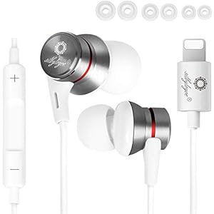 iPhone Headphones for iPhone Earbuds for iPhone in-Ear Lightning Headphones silbyloyoe MFi Certified Lightning Earbuds…