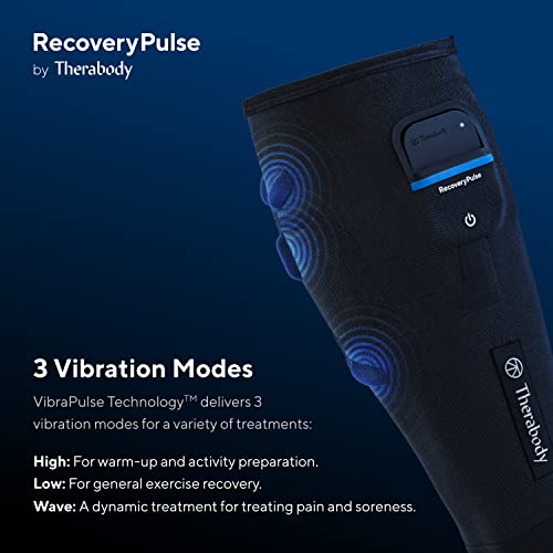Recoverypulse Calf Sleeve By Therabody, Compression And Vibration Sleeve For On The Go Relief, Reduce Soreness And Pain In Lower Legs, Increase Flexibility, Circulation And Accelerate Recovery, Large #TOP2