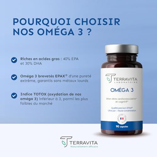 Oméga 3 EPAX® | Huile de Poissons Sauvages Ultra Pure | Processus de Purification Breveté XO | Haute Concentration EPA et DHA | TOTOX inf. à 3 | Pêche Durable | 90 Capsules Anti Oxydation | Terravita – Image 4