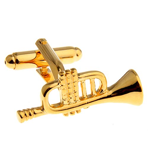 Mancuernillas clásicas doradas para hombre KnBoB miniatura 3