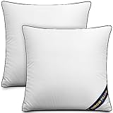 Utopia Bedding Throw Pillow Inserts (Pack of 2, White), 24 x 24 Inches Decorative Indoor Pillows for Sofa, Bed, Couch, Cushion Sham Stuffer