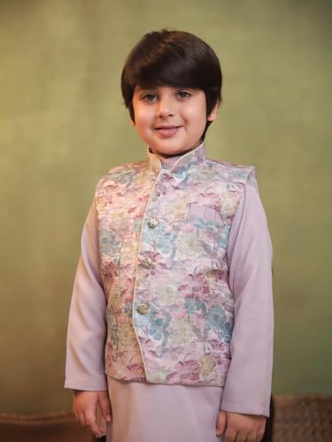 Image of AJ DEZINES Kids Ethnic Wear Kurta Waistcoat and Dhoti Pant for Boys