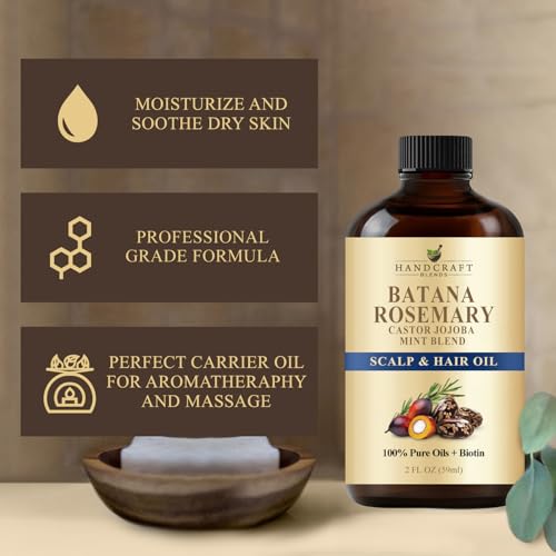 Batana & Rosemary Hair Growth Oil 59 ml – Scalp Treatment & Strengthening for Growth & Loss, Thinning, Dry Scalp, Split Ends – Natural Hair Oil for Women & Men – Intensive Repair & Nourishing Formula - Image 6