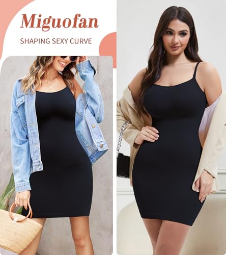 Image of Shapewear Slips for Under Dresses, Full Slip Dress for Women Tummy Control Body Shaper Seamless Shaping Dress