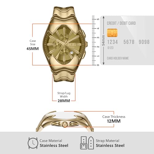 Image of Diesel Mercurial Gold Watch DZ4681