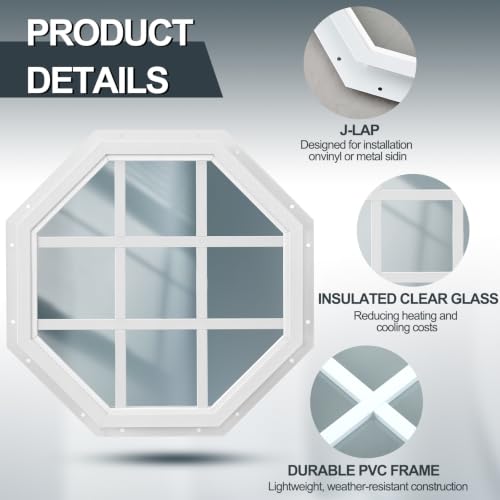 Ventanas para casas de juegos octogonales Riakrum con vidrio templado de seguridad 3