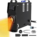 PEILU 8KW Diesel Standheizung 12V Luft Dieselheizung mit Fernbedienung Air Diesel Heizung Set mit Display & Schalldämpfer, Fahrzeugheizung für Auto Wohnwagen Caravan Camper Boot (Type B, Rot)