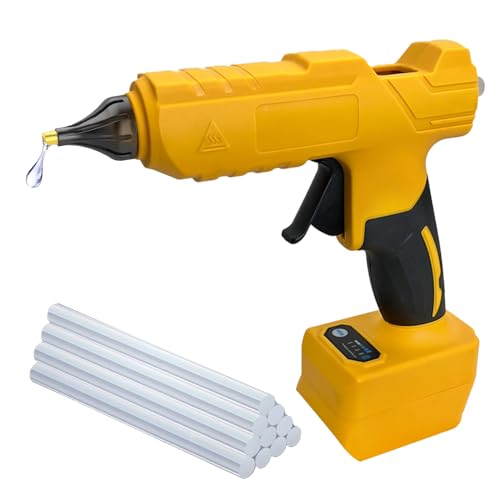 Cordless Hot Glue Gun Compatible with Dewalt 20V Battery, Adjustable Mode, 15s Fast Heating, Mini Glue Gun and Stick for Crafting, DIY, Home Repairs and Decorations(Tool Only, no Battery, no Charger)