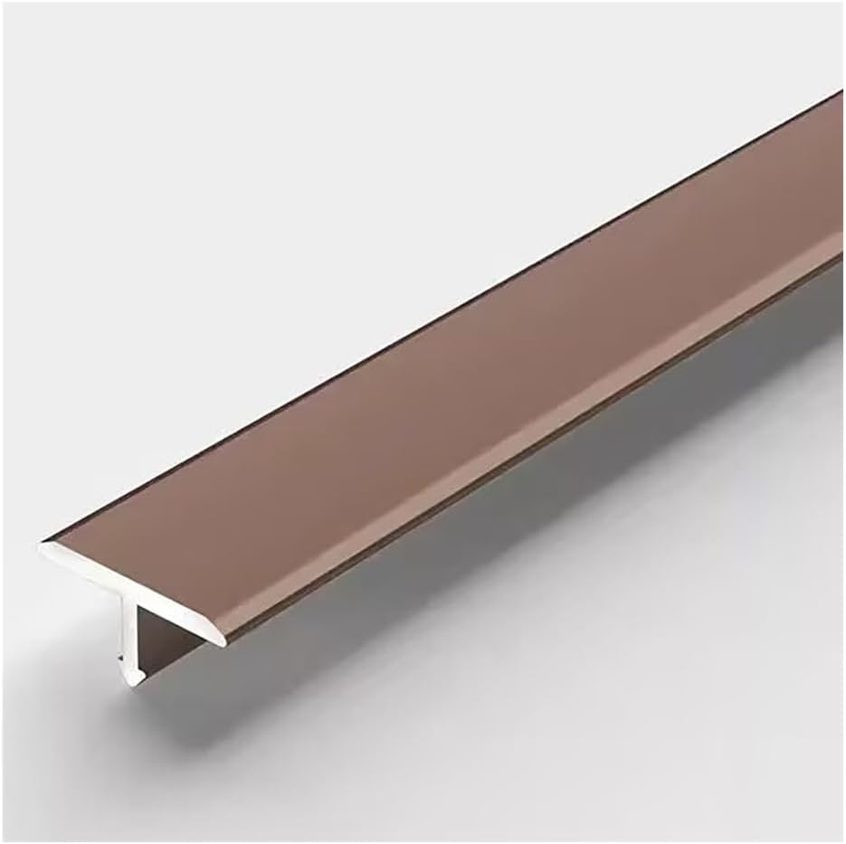 1.0/1.5 M Aluminum Floor Transition Strip, T Molding Door Thresholds Edge Trim for Wood Floors and Tiles, Wall Seam Decor Trims(Gold 2,Length 100 cm)