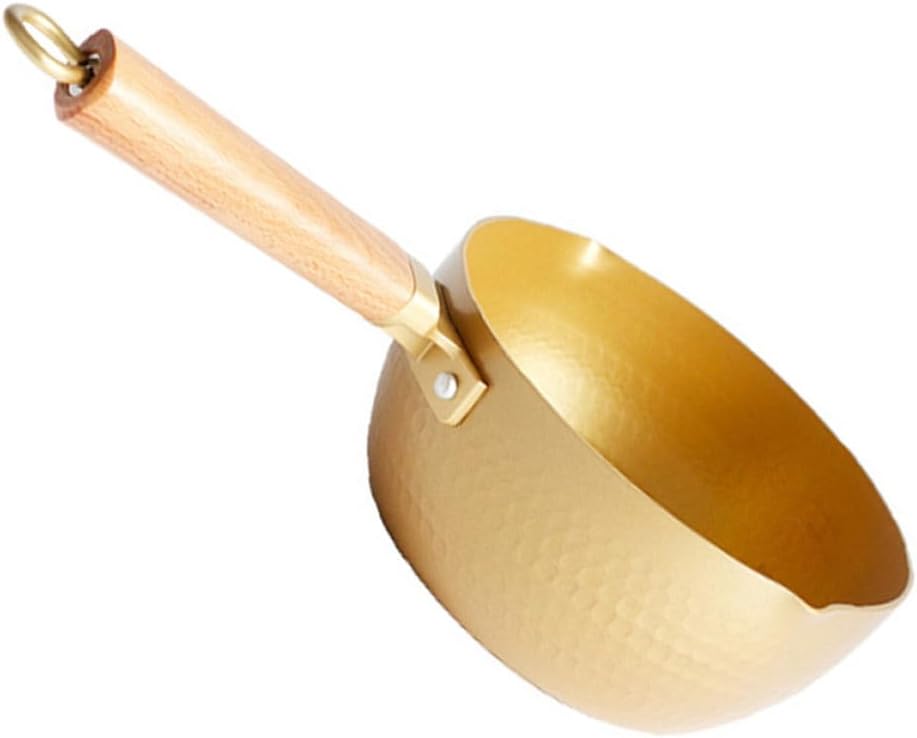 Japanese Style 18cm Aluminium Alloy Milk Pan without Lid, Household Saucepan with Handle for Heating and Stewing, Suitable for Cooking Soups, Instant Noodles, and Food