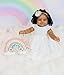 Angelbaby 24 inch Real Life Reborn Baby Black Girl Doll Soft Silicone Realistic African American Newborn Baby Big Reborn Toddler Weighted Dolls Fat Face Bebe Brown Skin Child Doll for Kids