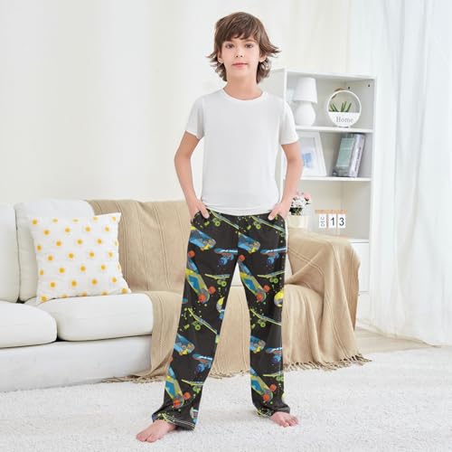 ZZKKO Bright Abstract Skateboard Boys Pants for Kids Jogger Pants with Pockets S-XL 6