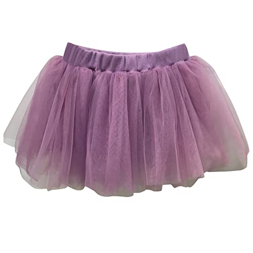 Toddler Girls Layered Tutu Tulle Skirt Baby Girls Tutu Skirts Princess Skirt Carnival Birthday (Purple, 6-12 Months)