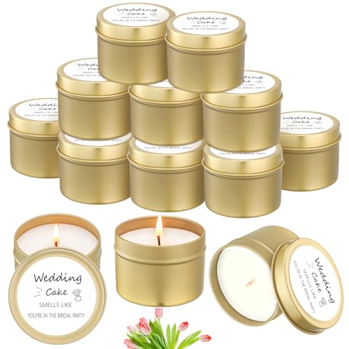 Conelist 8 Pcs Bridesmaid Proposal Gifts Smells Like You're in The Bridal Party Candles Bridesmaid Gifts Natural Soy Wax Candles for Bridesmaid Best Friends Wedding Gifts (White,Fashion)