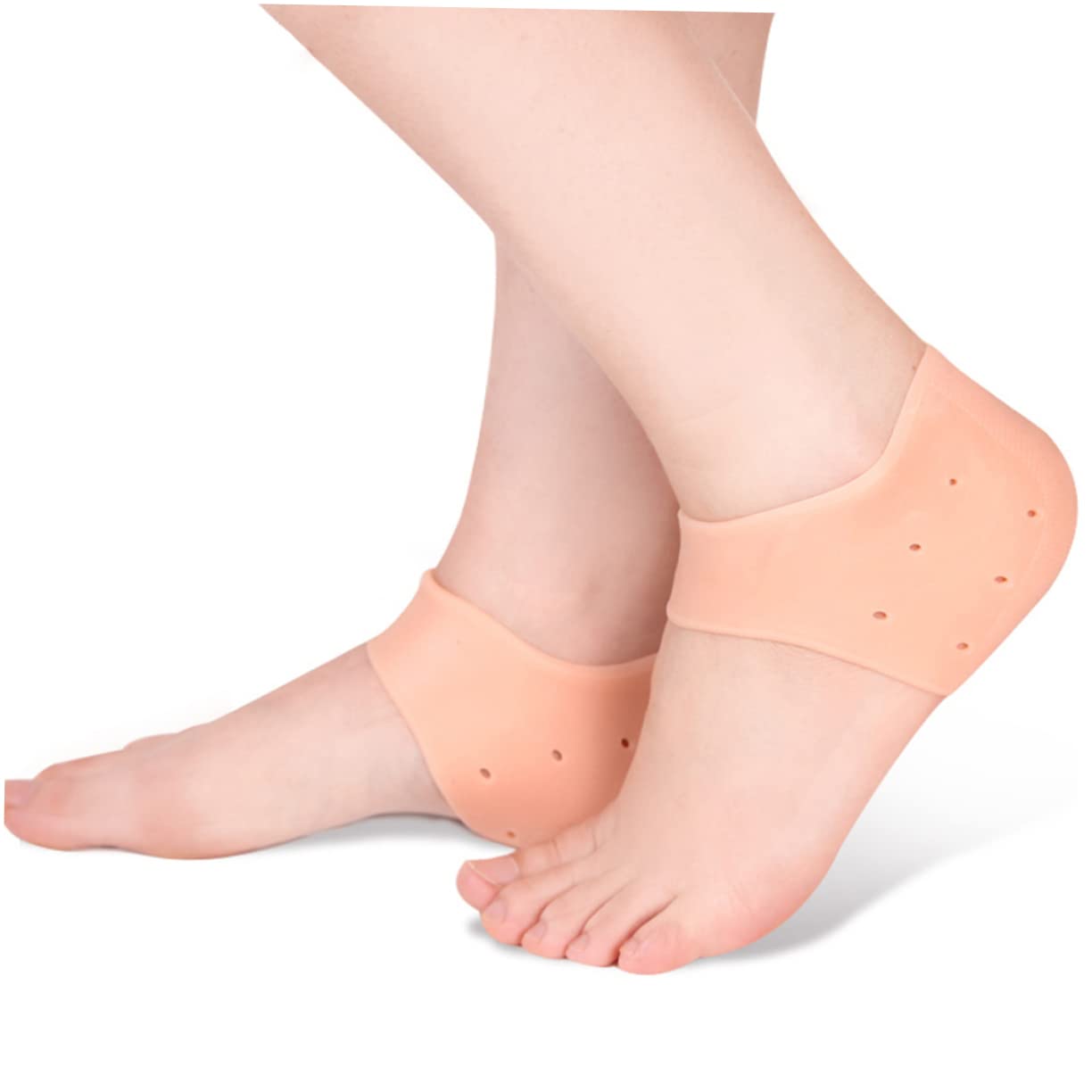 SOESFOUFU High Heel Protector Cushion Gel Heel Socks for Plantar Relief Reusable Silicone Protection