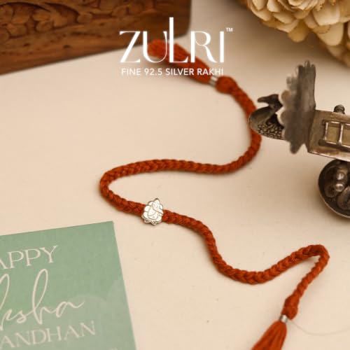 Image of 925 Sterling Silver Shubh Ganesh Luxury Rakhi