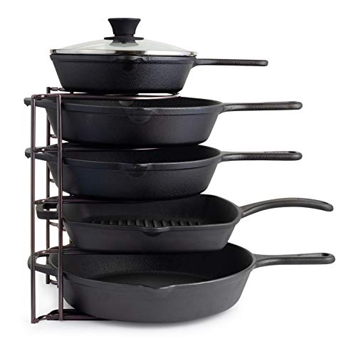 Pan Organizer for Cast Iron Skillets, Griddles and Pots - Heavy Duty Pan