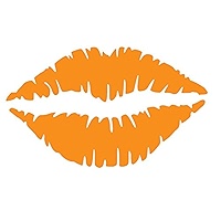 Amazon.com - KISS Mark Lips Vinyl Sticker Decals (Pack of 2) for
