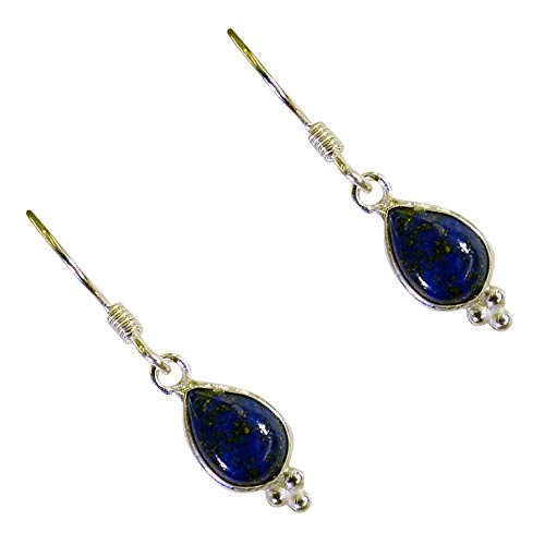 Pendientes de lapislázuli natural un regalo inolvidable de plata de ley para mujer 4