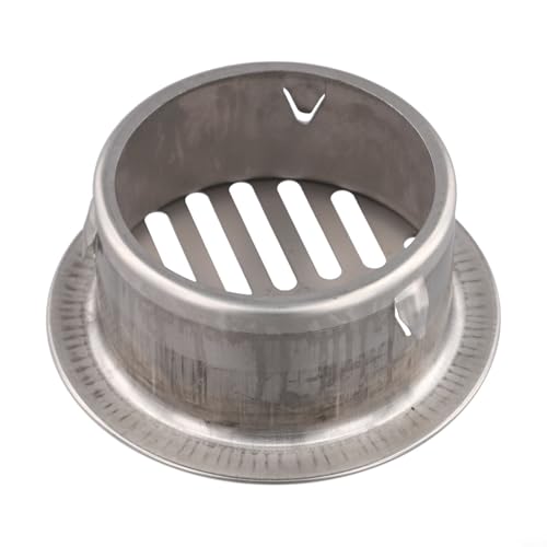 Stainless Steel Floor Drain for Outdoor, Roof, Balcony & Garden – Anti-Clogging Hollow Design, Fits PVC Drain Pipes, 50 mm to 200 mm Diameter (Piece, Silver)(90mm Tube)