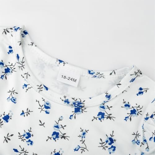 Girls Long Sleeve Dress - Ruffle Bowknot Toddler Party Dress Kids Fall Winter Clothes Cute Pattern Playwear Outfit3