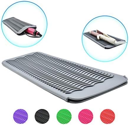 Leikance Silicone Heat Resistant Mat Pouch,for Curling Iron Hair Straightener Flat Iron and Hair Styling Tool - Image 3