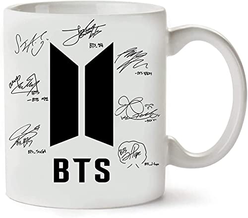BTS Bangtan Boys Signatures Autograph Classic Tea Coffee Mug, 325ml