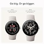 Google Pixel Watch 3 (45mm) Latest Model - Android Smartwatch, Heart Rate Tracking, Fitbit Advanced Running, Fitness Insights, 24-Hour Battery - Polished Silver Aluminum Case - Porcelain Band - Wi-Fi - Image 2