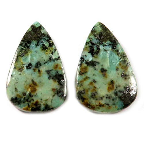 Cabochons turquoise naturelle poire 44 carats pour vos bijoux faits main