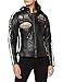 Urban Leather 58 LADIES | Giacca Moto Donna in Pelle con Protezioni Per Schiena, Spalle e Gomiti Omologate CE |Nero| S