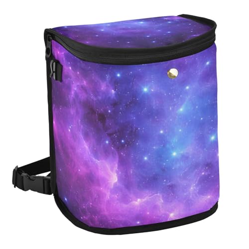 Image of senya Car Trash Can, Garbage Can, Waste Basket - Leak-Proof, 11 inch x 9 inch x 7 inch, Purple, Fabric, 693 Cubic Inches