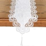 Matériaux de haute qualité : le chemin de table est crocheté avec du fil de coton de haute qualité, et les points crochetés à la main sont serrés et ne tombent pas facilement, et l'apparence donne à la vie un sentiment de fraîcheur en ligne. La technique de couture méticuleuse, chaque point et fil incarne l'esprit d'un artisan. La surface dispose de motifs brodés exquis qui sont beaux et frais. La combinaison des motifs complexes de dentelle est disposée de manière ordonnée et réaliste, avec une sensation dynamique