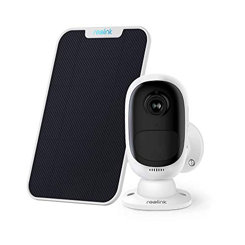 REOLINK Security Camera Outdoor Wire-Free Battery Solar Powered, 1080p Night Vision, Smart Integration for Home Surveillance (Black)