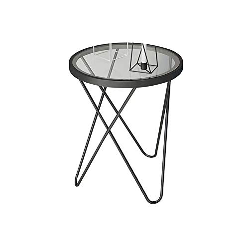Table basse ronde SENSEN en fer forgé table d'angle salon de 18x24 pouces - 2