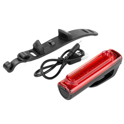 Luz trasera para bicicleta, carga USB, luz LED trasera para bicicleta con correa de goma, accesorios de bicicleta para montar por la noche, ciclismo, caminar, correr