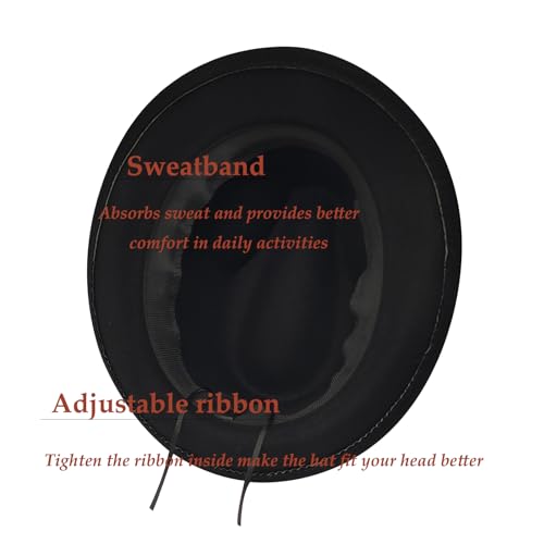 Image of Unisex Trilby Hats Classic Fedora Hats for Women Men Dress Hats Felt Short Brim Fedoras Hat Panama Hat with Band
