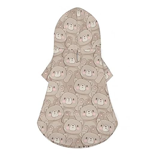 Linda Sudadera con Capucha con Estampado de Osito de Peluche Kawaii para Mascotas, Ropa Divertida para Mascotas, suéter cálido para Perro, Gato, Perrito y Cachorro