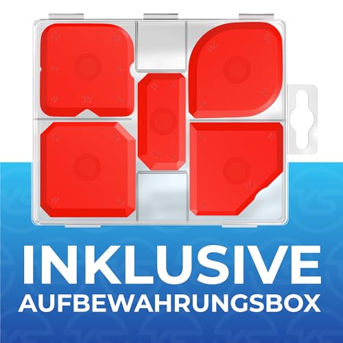 KISTEK® Silikon Fugenglätter Set [5-teilig] - 5 Verschiedene Silikon Abzieher zum Glätten von Acryl- & Silikonfugen inkl. Ratgeber für perfekte Fugen
