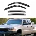 Mifeier 4pc Sun/Rain Guard Vent Shade Window Visor For Chevy/GMC/Cadillac Crew Cab (With 4 Full Size Doors) PU/SUV Wind Deflector