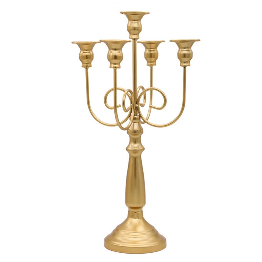 HTTGDGDH Candelabra Wedding Candlestick Holders Home Decor Wedding Romantic Decoration Candle Holders,D-Five arms