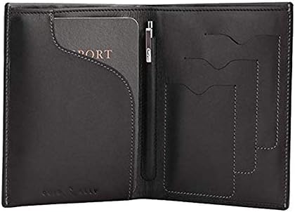 CUIR ALLY Voyager Smart Wallet for iOS | Works with Apple Find My App | Anti-Theft Passport Wallet | Unisex Passport Holder (iOS Only) | Black