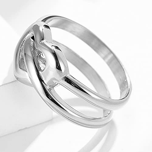 Jude Jewelers Stainless Steel Double Band Heart Shaped Promise Statement Wedding Valentines Anniversary Propose Ring3