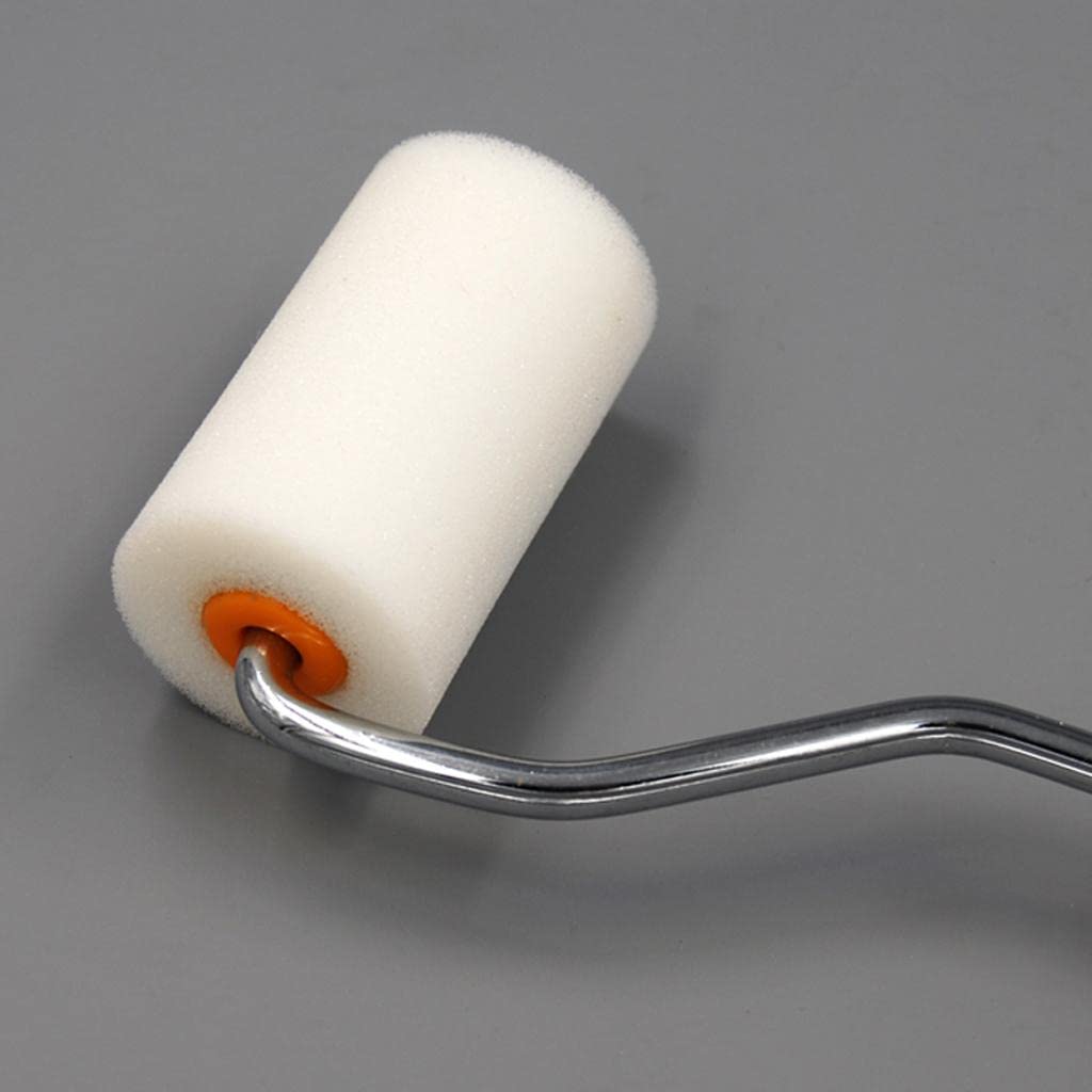 Set de Rodillos de Pintura de emulsión, 10x Mini Mango de Rodillo de Pintura de Pared Marco de Acero sólido Espacio de Ahorro