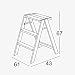 Arredamenti Italia Escalera doméstica OSIMO de Madera - 3 peldaños - Plegable...