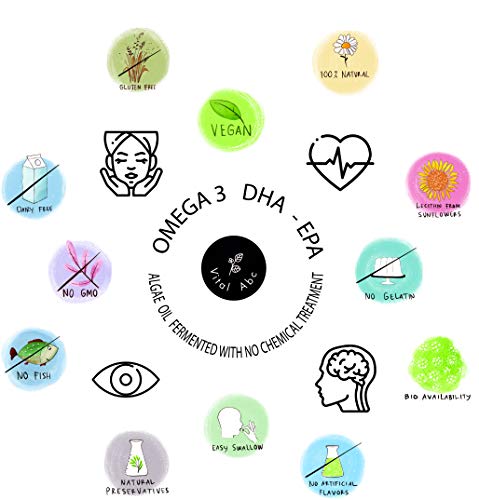 VEGAN OMEGA 3, 4in1 Omega 3 EPA+DPA+Vit.D3 ( van Korstmos ) + Natuurlijk Vit.E - Algenolie - Ondersteunt hart, hersenen… - Image 8